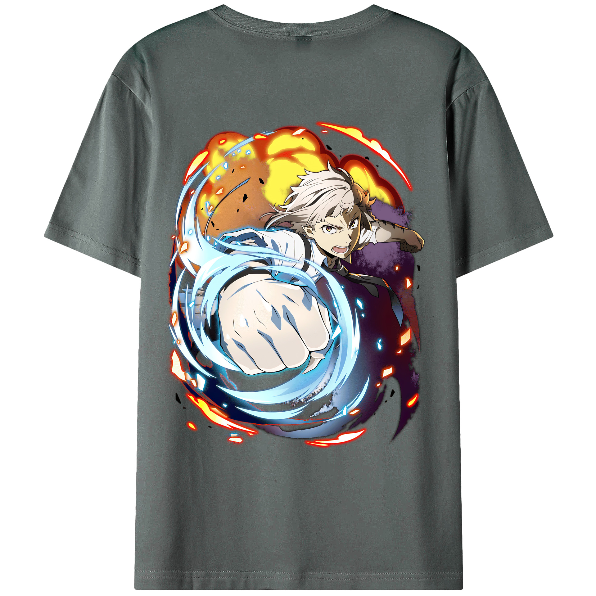 （画像用） 文豪ストレイドッグス Bungo Stray Dogs 綿100％半袖Tシャツ（背面プリント）